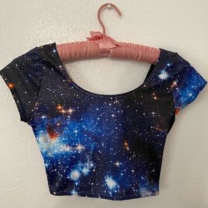 Black Milk Galaxy Blue Nana Suit Top